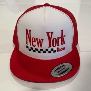 Men's Snapback Hat - Red and White